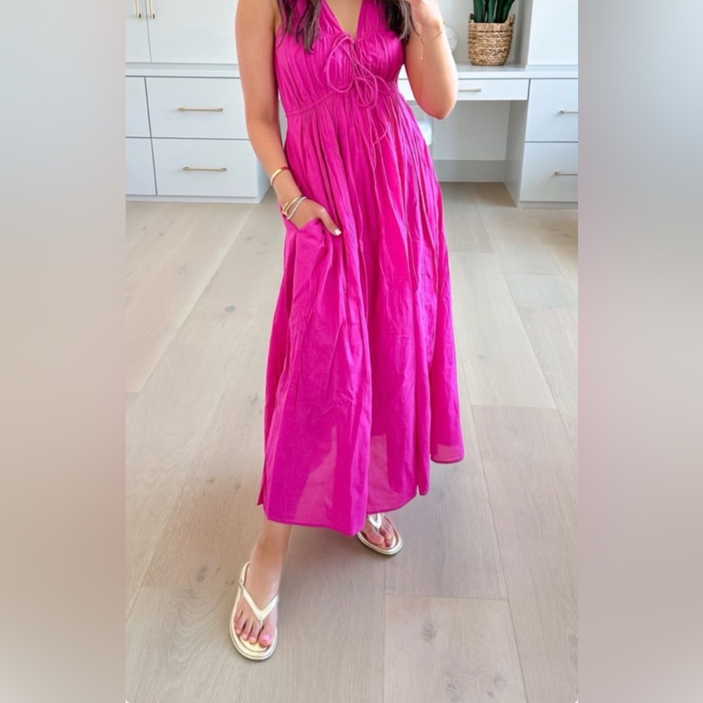Abercrombie and Fitch pink maxi dress. Size S